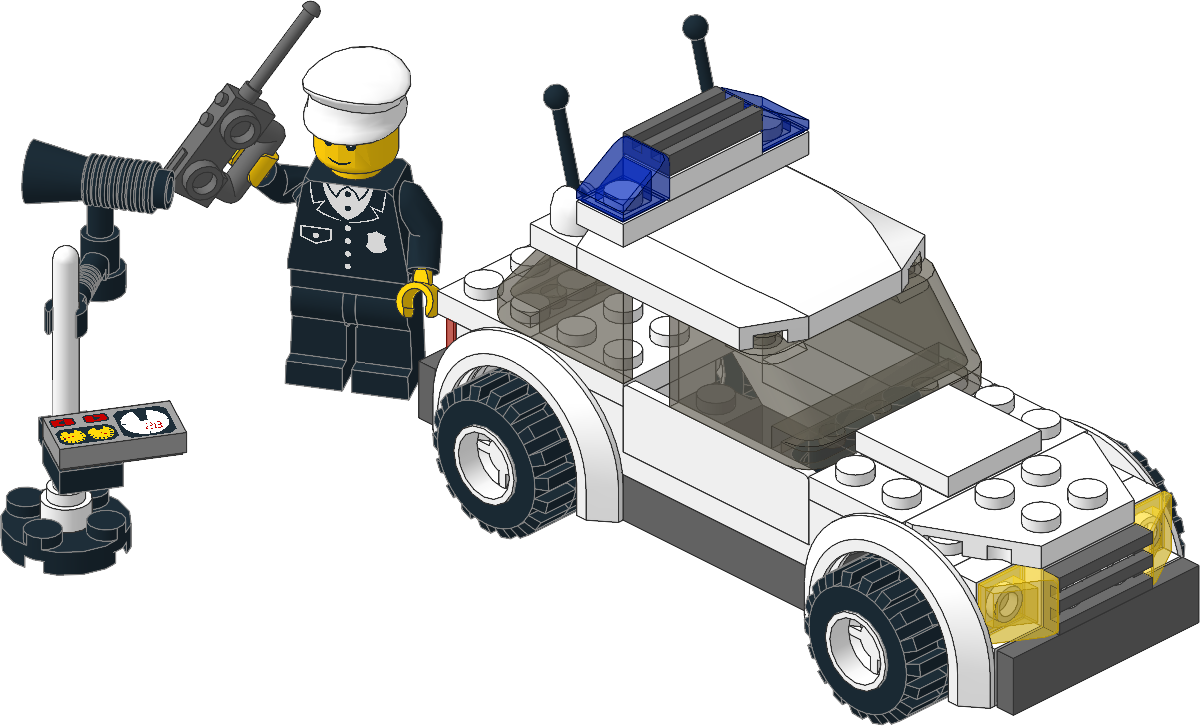 7236-1 - Police Car (Black Sticker Version)
