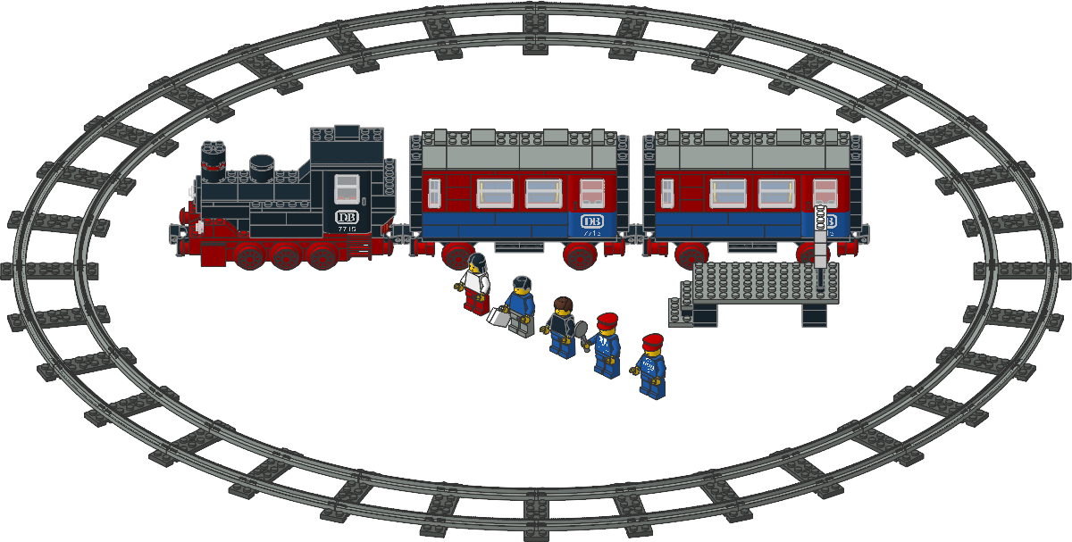 7715-1 - Push-Along Passenger Steam Train