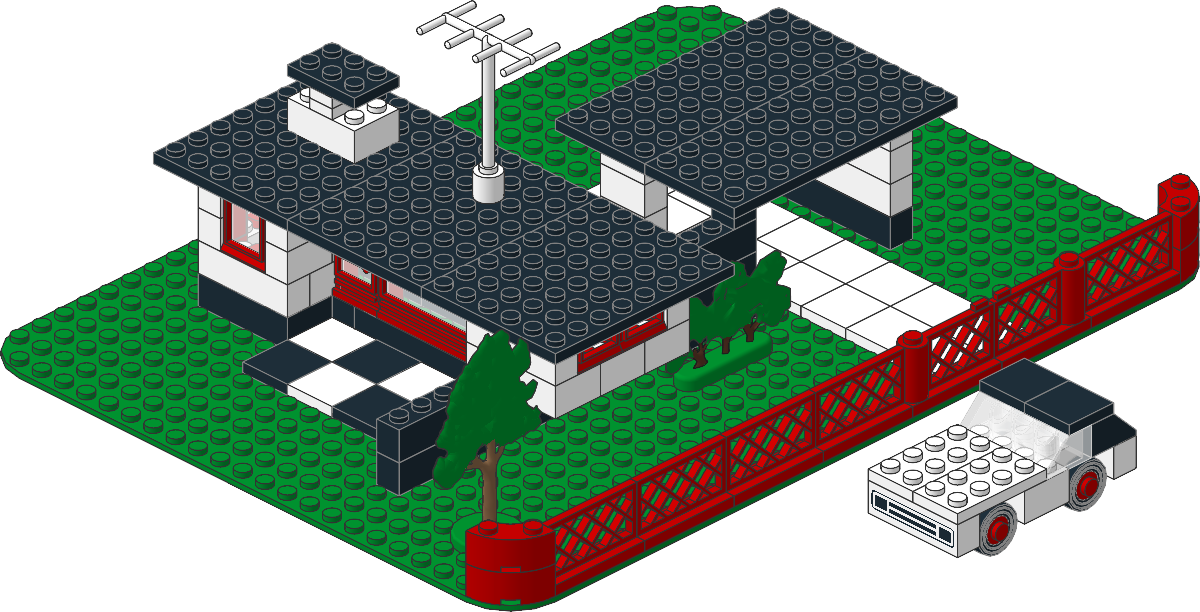 345-1 - House with Mini Wheel Car