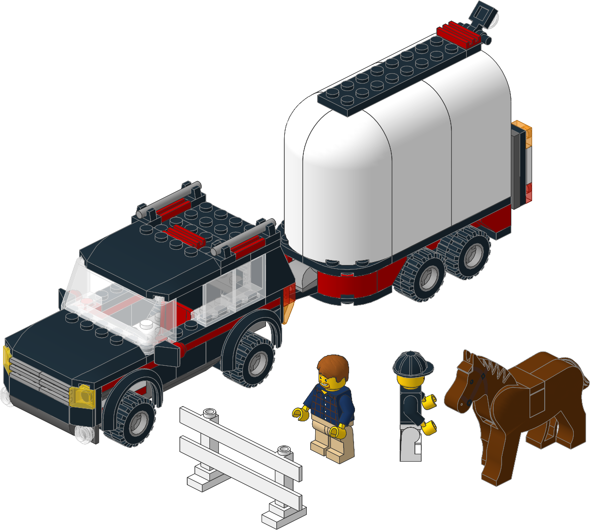 7635-1 - 4WD with Horse Trailer