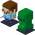 Steve & Creeper LDraw model preview