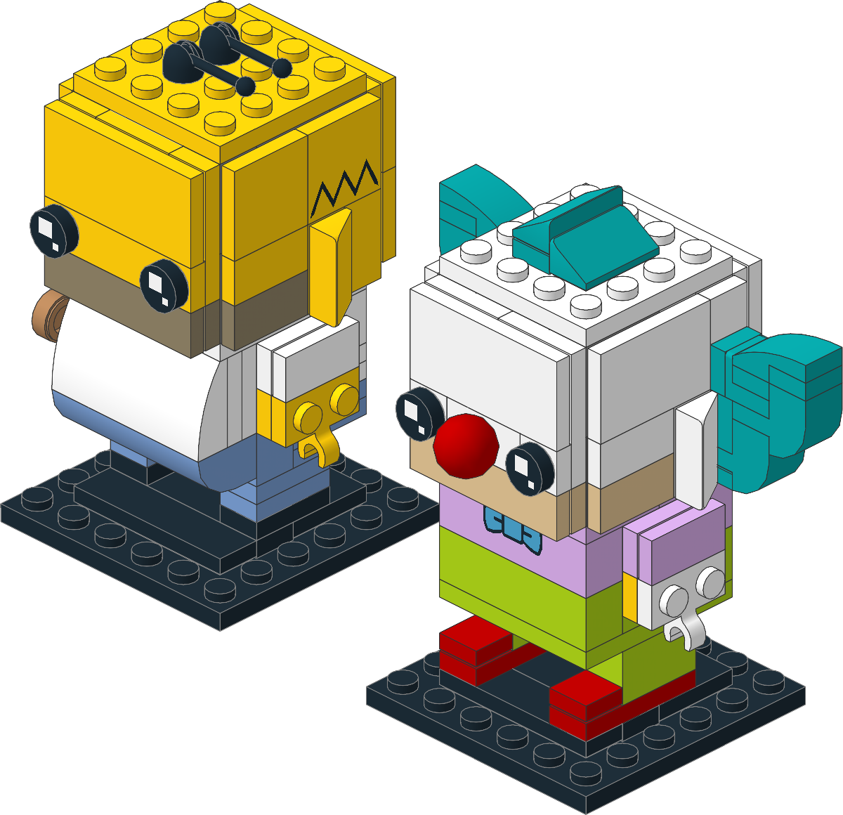 41632-1 - Homer Simpson & Krusty the Clown