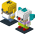 Homer Simpson & Krusty the Clown LDraw model preview