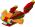Orange Fish LDraw model preview