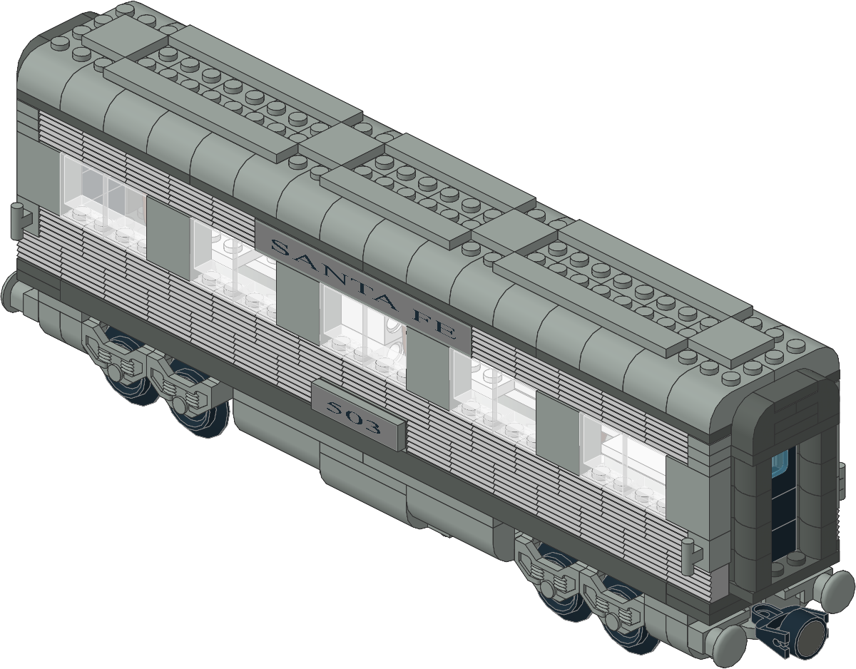 10022-1 - Santa Fe Cars - Set II (dining, observation, or sleeping car)