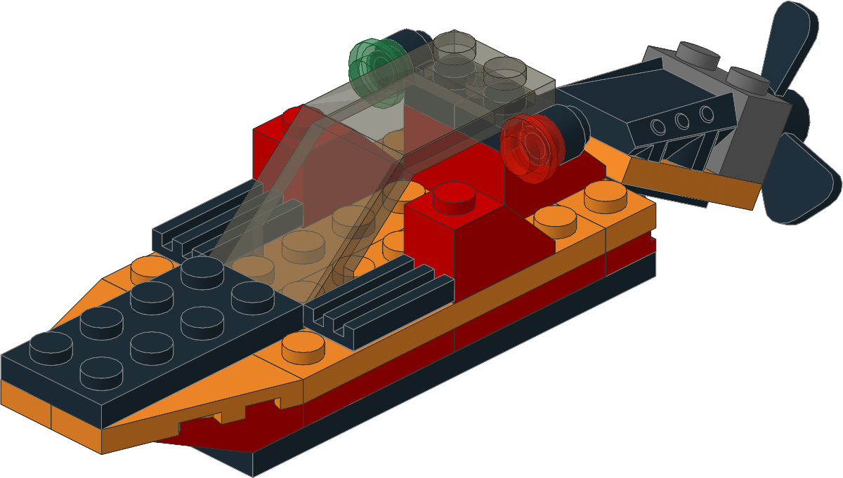7218-1 - Orange Speedboat