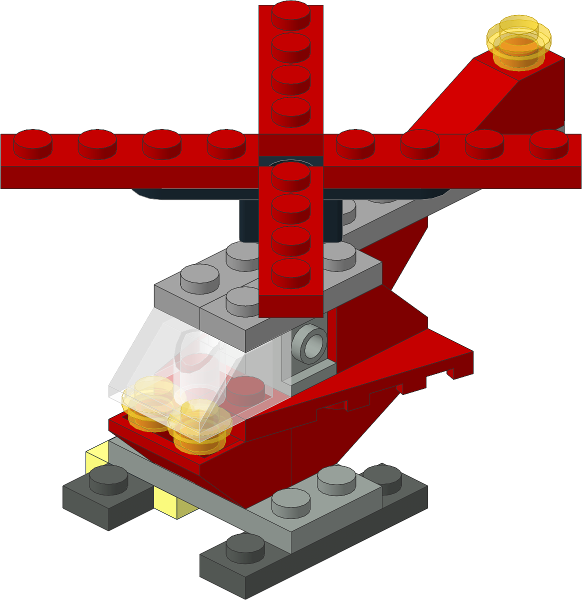 7222-1 - Small Red Helicopter (Polybag)