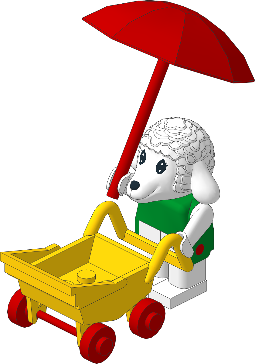 3602-1 - Bianca Lamb and Stroller