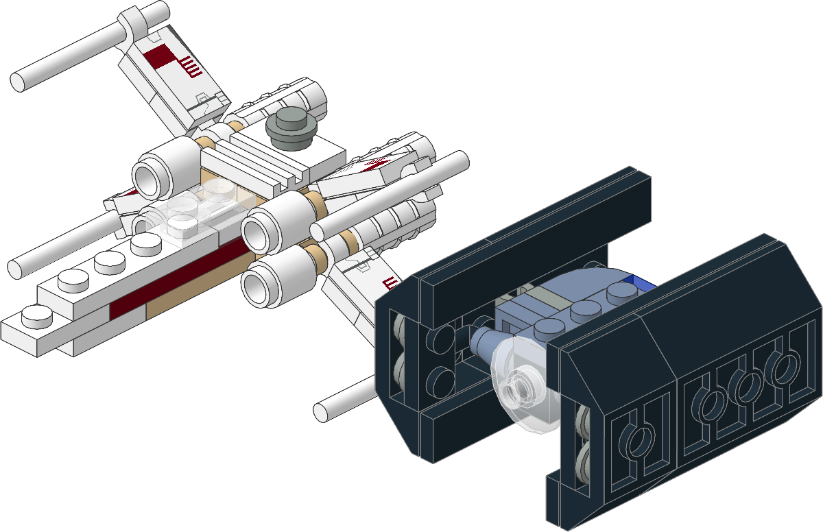 4484-1 - X-wing Fighter & TIE Advanced - Mini
