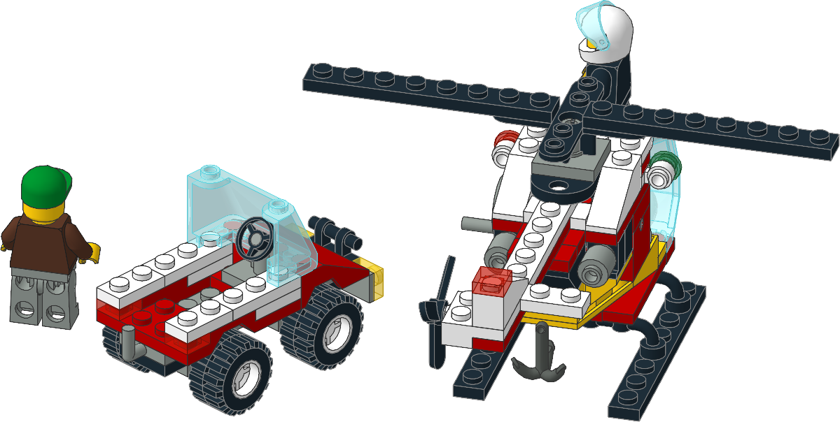 2531-1 - Rescue Helicopter and Jeep