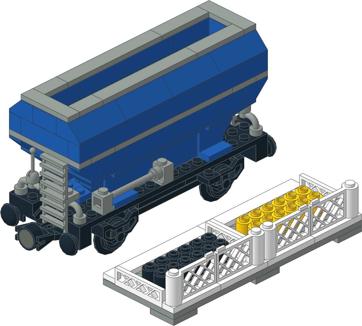 4536-1 - Blue Hopper Car