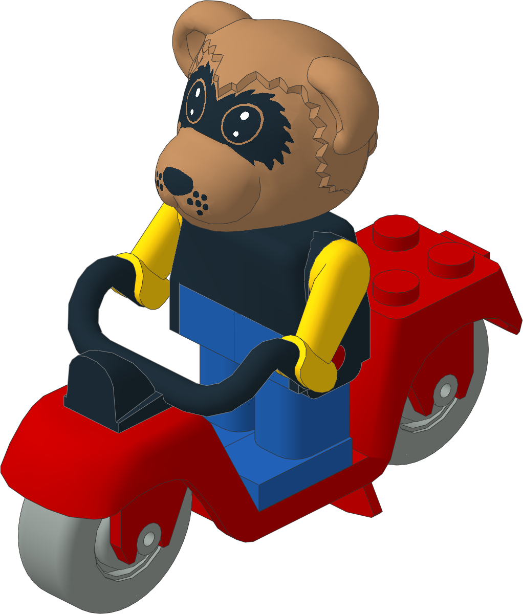 3605-1 - Ricky Racoon and his Scooter