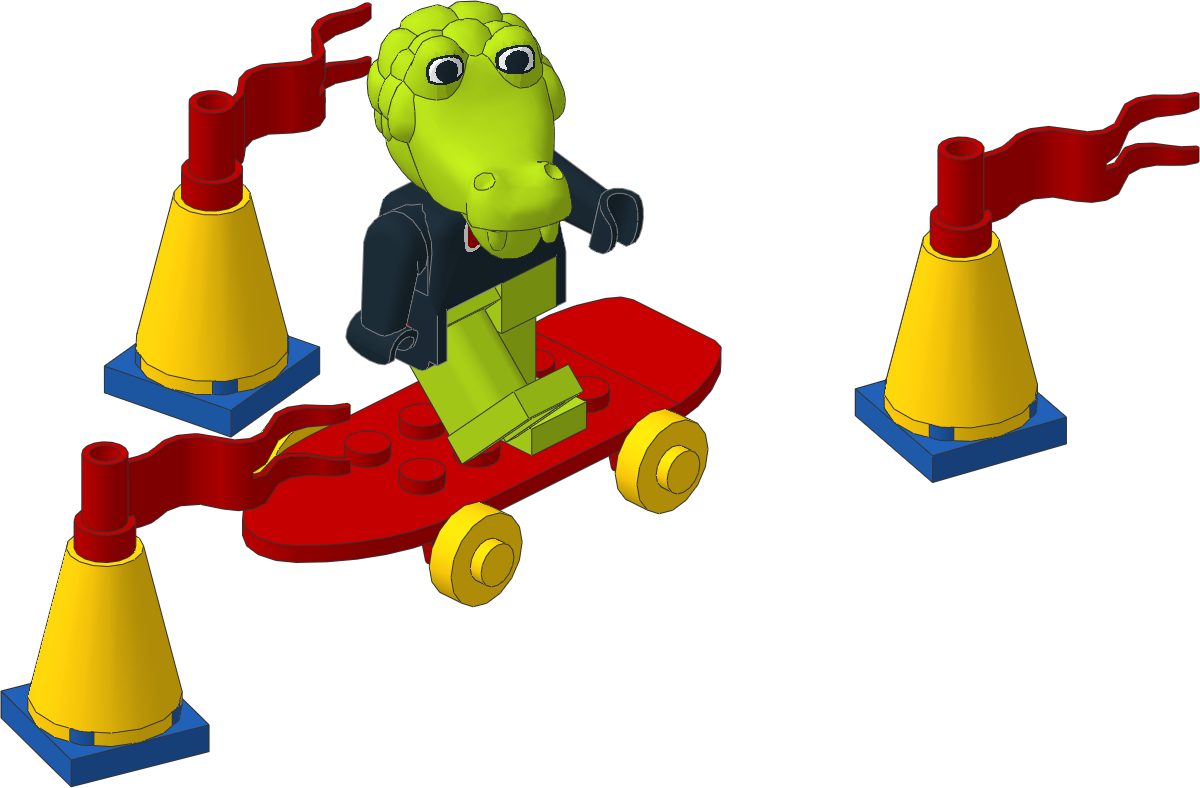 3721-1 - Clive Crocodile on Skateboard