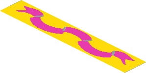 Sticker  1.0 x  5.8 with Dark Pink Banner