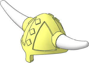 Minifig Helmet Viking with White Horns (Complete) Minifig Helmet Viking with White Horns (Complete)