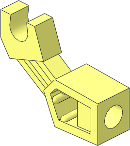 Minifig Mechanical Arm with Clip and Rod Hole with Thin Forearm