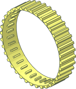 Caterpillar Track  2.5 Wide with 36 Ridges (Formed Circle Shape)
