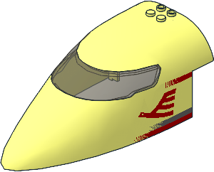 Plane Front 8 x 16 x 5 with Trans Brown Windshield and Red Airline Bird Pattern Plane Front 8 x 16 x 5 with Trans Brown Windshield and Red Airline Bird Pattern