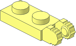 Hinge Plate  1 x  2 Locking with Dual Finger on End Vertical, 7 Teeth