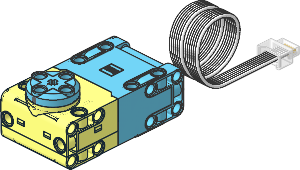 Electric Powered Up Large Angular Motor with Medium Azure Back with Coiled Cable