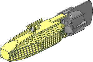 Electric Motor Boat with Light Bluish Grey 2 Blades Propeller and Rudder Electric Motor Boat with Light Bluish Grey 2 Blades Propeller and Rudder