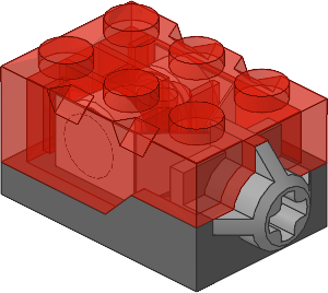 ~_Electric Light Brick 2 x 3 x 1.333 - TrRed Top - Red LED (Obsolete) ~_Electric Light Brick 2 x 3 x 1.333 - TrRed Top - Red LED (Obsolete)