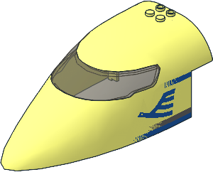 =Plane Front 8 x 16 x 5 with Trans Brown Windshield and Blue Airline Bird Pattern =Plane Front 8 x 16 x 5 with Trans Brown Windshield and Blue Airline Bird Pattern