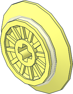 Train Wheel for RC Train w Technic Axle Hole and Rubber Ring