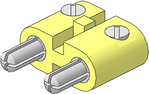 Electric Plug (Type 2) Twin with Cross-Cut Pin (Complete)