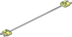 Electric Cable White with Plugs (Type 1) Twin Hollow Pin Electric Cable White with Plugs (Type 1) Twin Hollow Pin