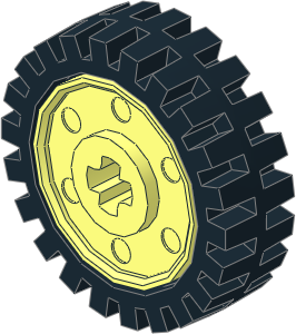 Wheel Rim 8 x 18 with Deep Centre Groove and Axle Hole with Tyre 7/ 45 x 17 Offset Tread with Middle Band Wheel Rim 8 x 18 with Deep Centre Groove and Axle Hole with Tyre 7/ 45 x 17 Offset Tread with Middle Band