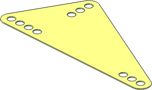 Sheet Plastic Technic Panel  8 x 17 Triangular with 10 Holes
