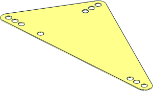 Sheet Plastic Technic Panel 11 x 23 Triangular with 10 Holes