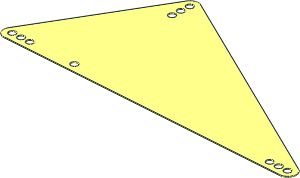 Sheet Plastic Technic Panel 15 x 33 Triangular with 10 Holes