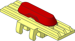 Technic Chain Tread 5 Wide with Red Rubber Foot Technic Chain Tread 5 Wide with Red Rubber Foot