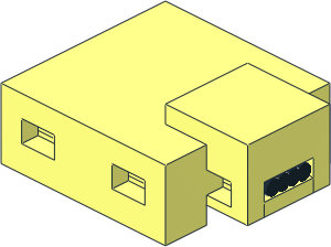 Electric Power Functions Connector with PF Bottom and Flat Top Electric Power Functions Connector with PF Bottom and Flat Top