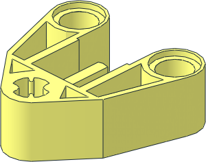 Technic Connector Block  3 x  3 Triangular with Axlehole