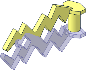 Minifig Lightning with Marbled Trans Purple Pattern