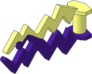 Minifig Lightning with Marbled Medium Lilac Pattern