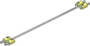 Electric Cable White with Plugs (Type 1) Single Hollow Pin Electric Cable White with Plugs (Type 1) Single Hollow Pin