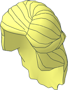 Minifig Hair Long with French Braid