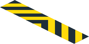 Sticker 0.6 x 4 with Yellow/Black Chevrons Sticker 0.6 x 4 with Yellow/Black Chevrons