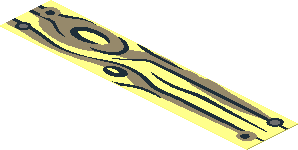 Sticker  0.8 x  3.9 (No.  2) with Wood Grain and Nails Type 2