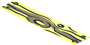 Sticker  0.8 x  3.9 (No.  3) with Wood Grain and Nails Type 3