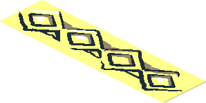 Sticker  1.0 x  3.9 (No. 12) with Diamond Bricks and Cracks Type 2