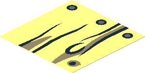 Sticker  1.9 x  1.9 with Wood Grain and Nails Type 1