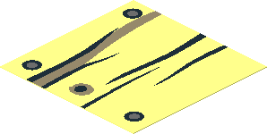 Sticker  1.9 x  1.9 with Wood Grain and Nails Type 2