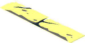 Sticker  0.8 x  3.9 with Bricks and Cracks Type 5