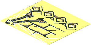 Sticker  3.4 x  3.9 with Diamond Bricks, Cobweb and Arrows