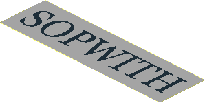 Sticker 1.1 x 3.9 with Black "SOPWITH" Sticker 1.1 x 3.9 with Black "SOPWITH"